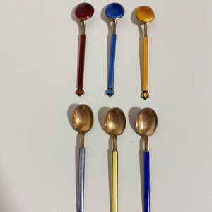 -DAVID ANDERSEN NORWAY STERLING - Set of 6 Spoons - PREOWNED